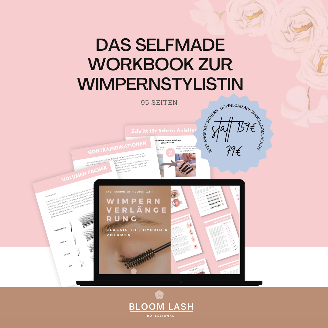 Wimpernverlängerung Schulung - Online E-Workbook