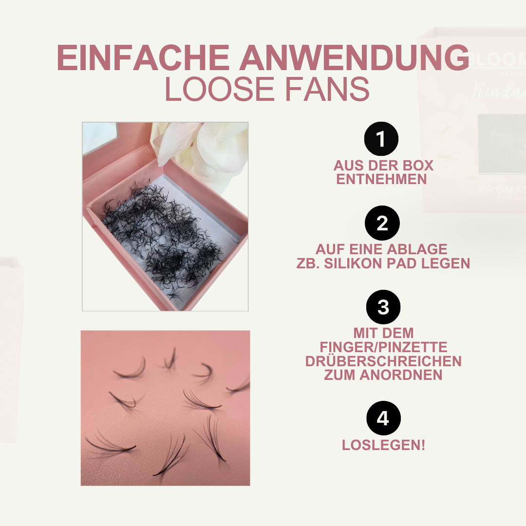 10D Fertige Wimpernfächer 500 Lose