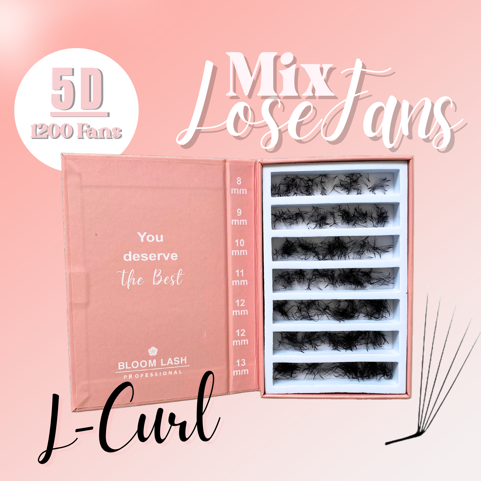 L-Curl Wimpern Mixbox Lose