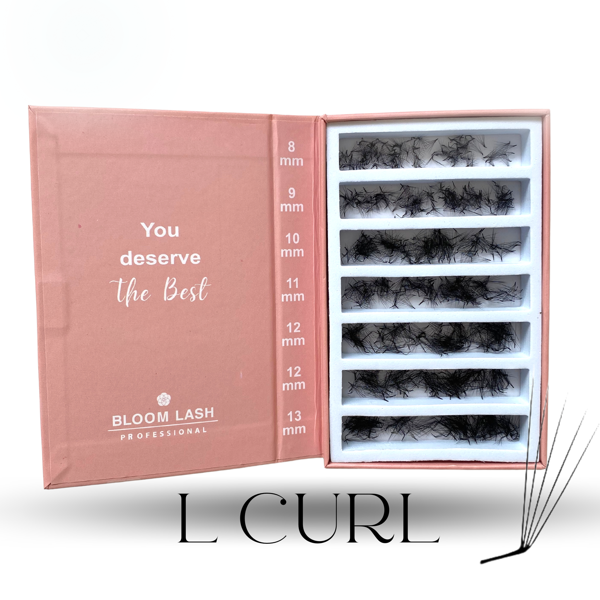 L Curl Wimpern Krümmel Lashes fertige Wimpernfächer Mixbox Lose in der Box Wimpernverlängerung