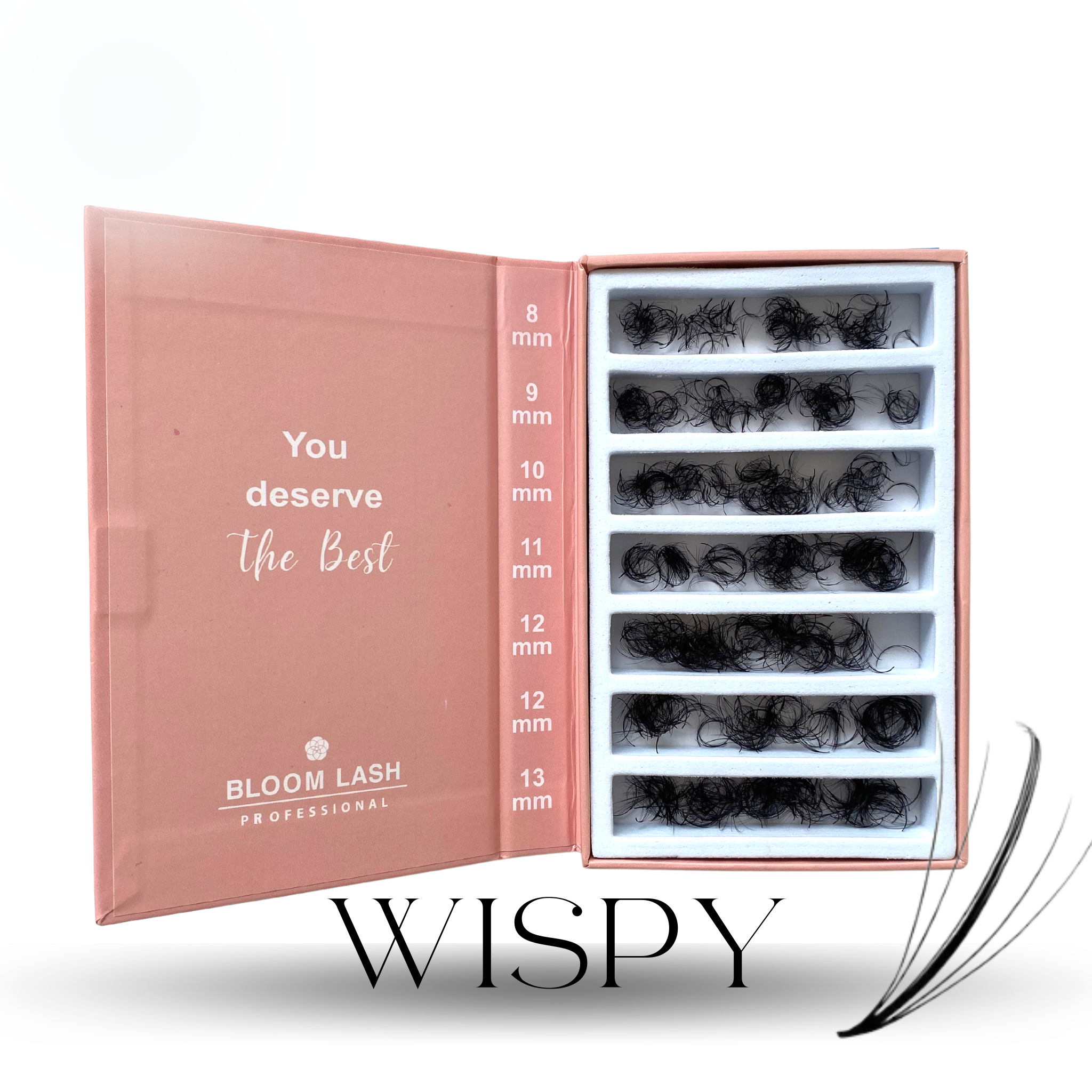 Wispy  Lashes fertige Wimpernfächer Mix Lose in der Box Wimpernverlängerung